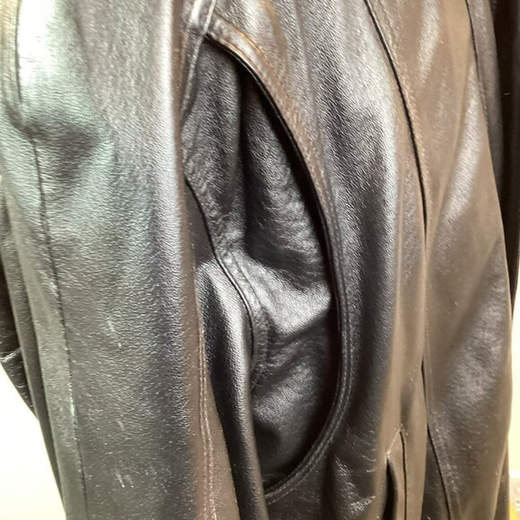 Wilsons Leather Black Leather Mens 2X Moto Jacket With Zip Out Thinsulate Insula - Picture 10 of 16